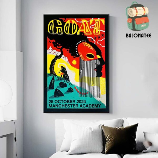 Goat World Music Artwork Poster At Manchester Academy On October 26th 2024 Wall Decor Poster Canvas