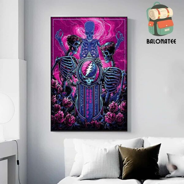 Grateful Dead Series Poster Celebrating Their Run Of 1970-71 At The Capitol Theaatre Wall Decor Poster Canvas