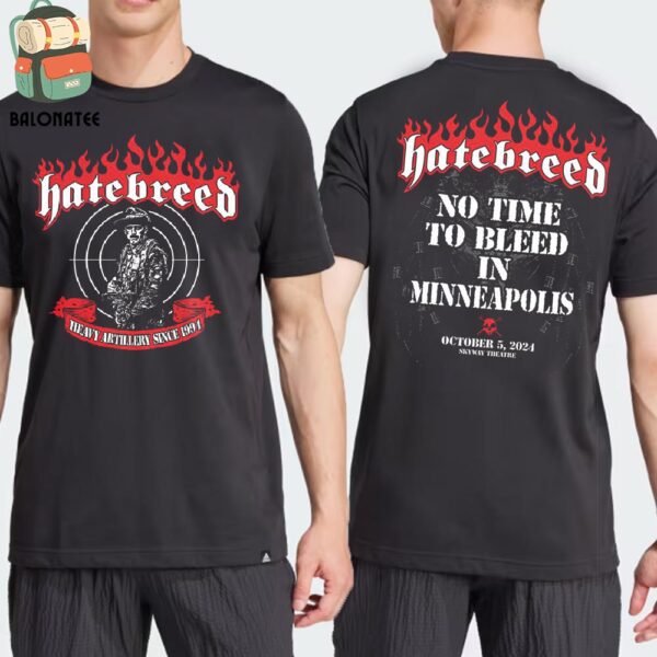 Hatebreed 30th Anniversary Tour Heavy Artulery Since 1994 Tee At Skyway Theatre On October 5th 2024 Two Sides Classic T-Shirt