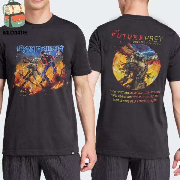 Iron Maiden Future Past World Tour 2024 Canada Tee Merchandise Limited Two Sides Classic T-Shirt