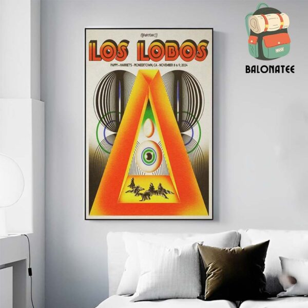 Los Lobos Event Poster At The Pioneertown CA On November 8th And 9th 2024 Wall Decor Poster Canvas