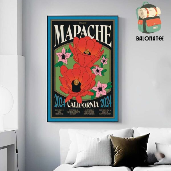 Mapache Band Event Poster For 5 Special Nights With Special Guest From 9th To 14th December 2024 Wall Decor Poster Canvas