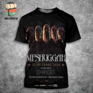 Meshuggah Live At Teatro Caupolican Santiago Chile On October 22nd 2024 All Over Print Shirt