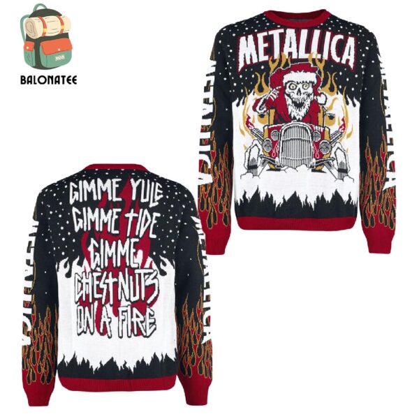 Metallica Gimme Yule Christmas Gift Xmas Ugly Holiday Sweater