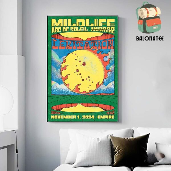 Mildlife Foil Edition Poster At Levitation Festival In Emprie Austin TX On November 1st 2024 Wall Decor Poster Canvas