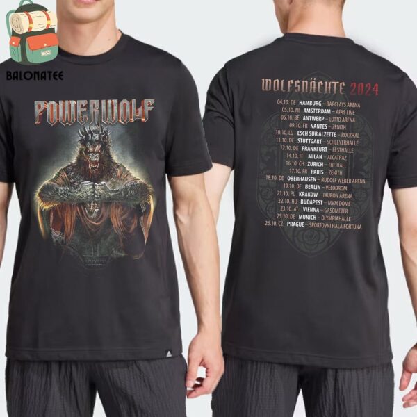 Powerwolf Wolfsnachte Tour 2024 Dates And Places List Merch Limited Two Sides Classic T-Shirt