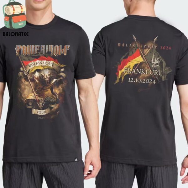 Powerwolf Wolfsnachte Tour 2024 Event Tee At Festhalle Frankfurt Germany On October 12th 2024 Two Sides Classic T-Shirt