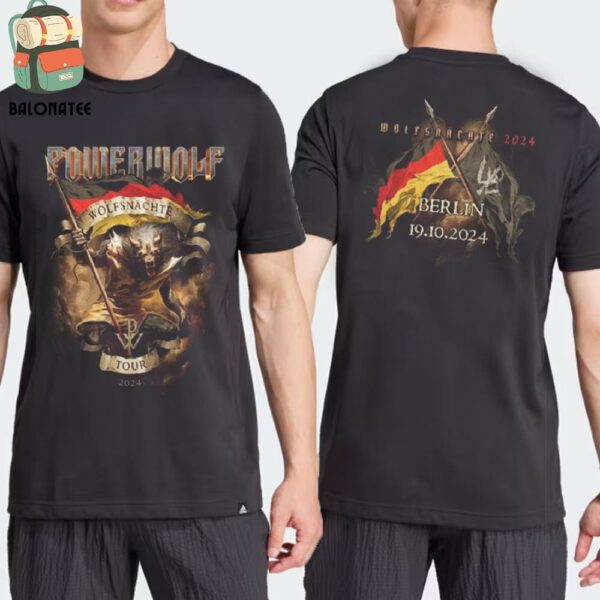 Powerwolf Wolfsnachte Tour 2024 Event Tee At Velodrom Berlin Germany On October 19th 2024 Two Sides Classic T-Shirt