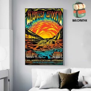 Slightly Stoopid 2024 Event Poster In Ironstone Amphitheatre At Murphys Ca On Oct 4th And At Santa Barbara Bowl On Oct 6th Wall Decor Poster Canvas