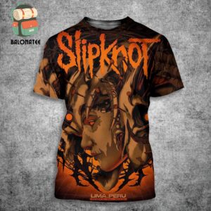 Slipknot Artwork Poster For 25th Anniversary Tour At Costa 21 Liam Peru On October 28th 2024 All Over Print Shirt