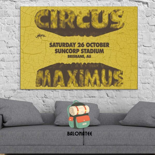 Travis Scott Utopia Circus Maximus Tour At Suncorp Stadium Brisbane AU On Saturday 26th 2024 Wall Decor Poster Canvas