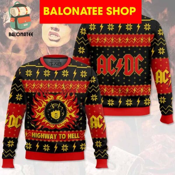 ACDC Highway To Hell The Christmas 2024 Ugly Sweater