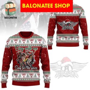 Aerosmith Sing With Me Sing For The Years Christmas Ugly Sweater