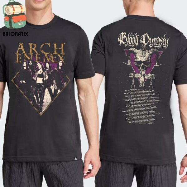 Arch Enemy Blood Dynasty Tour 2024 Dates And Place List Merchandise Limited Two Sides Classic T-Shirt