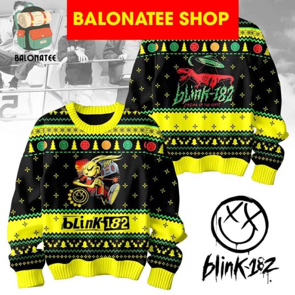 Blink-182 Emena Of The State Christmas Ugly Sweater