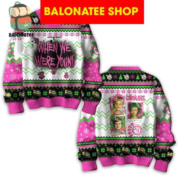 Blink-182 When We Were Young Christmas Ugly Sweater