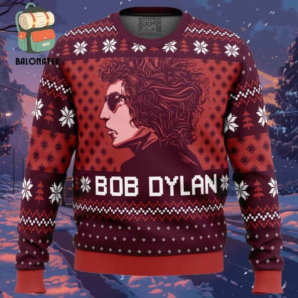 Blood on the Tracks Bob Dylan Ugly Christmas Sweater