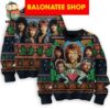 Bon Jovi Rock Band Red Heart Christmas Ugly Sweater