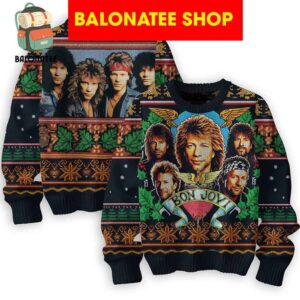 Bon Jovi Rock Band Christmas Ugly Sweater