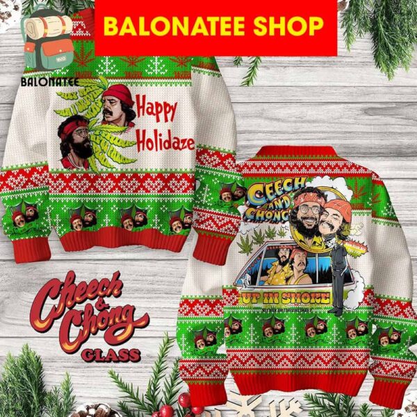 Cheech And Chong Up In Smoke Christmas Ugly Sweater