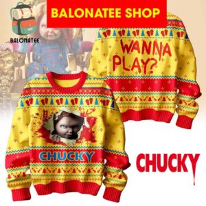 Chucky Wanna Play Horror Movie 2024 Best Fan Christmas Ugly Sweater