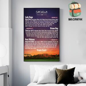 Coachella 2025 Line Up Has Been Released On April 11th-13th And 18th-20th 2025 Wall Decor Poster Canvas