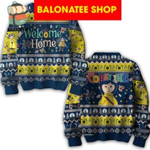 Coraline Welcome Home Christmas Halloween Ugly Sweater