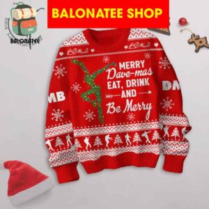 Dave Matthews Band Eat Drink And Be Mercy Christmas Ugly Sweater Red