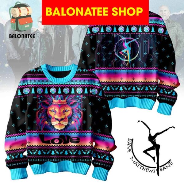 Dave Matthews Band Lions Love Merry Christmas Ugly Sweater