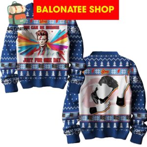 David Bowie Be A Hero Ugly Sweater