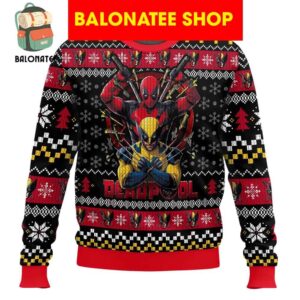 Deadpool X Wolverine Bye Bye Bye Christmas Ugly Sweater