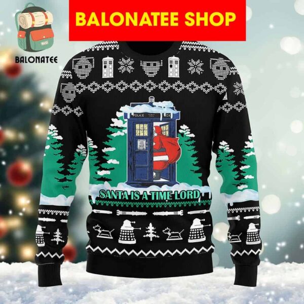 Doctor Who Santa Is A Time Lord Christmas Ugly Sweater