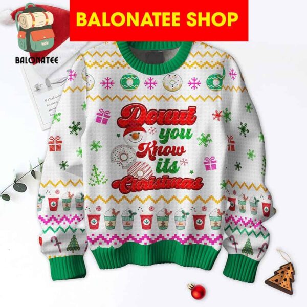 Dunkin’ Donuts Donut You Know It’s Christmas 2024 Ugly Sweater