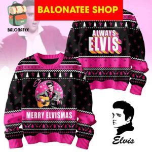 Elvis Presley Always Elvis Merry Elvismas Christmas Ugly Sweater