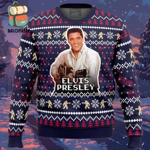 Elvis Presley Ugly Christmas Sweater