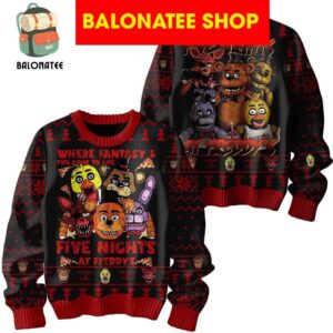 Five Nights At Freddy’s Where Fantasy Fun Come To Life Christmas Ugly Sweater