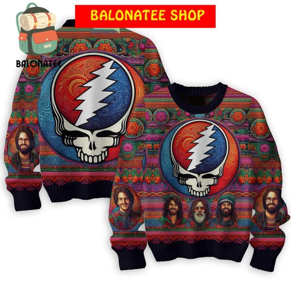 Grateful Dead Portrait Christmas Ugly Sweater