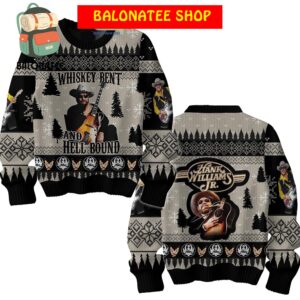 Hank Williams Jr. Whiskey Bent And Hell Bound Ugly Sweater