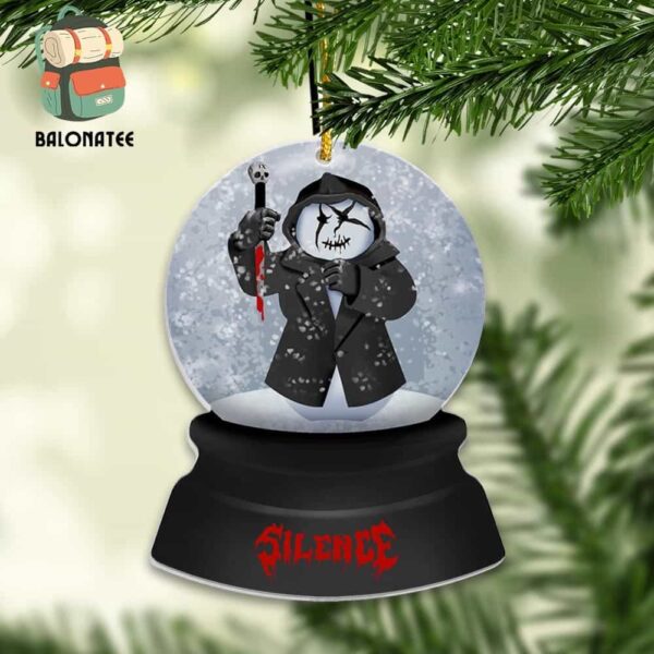 Ice Nine Kills Christmas Merch Silence Night Snow Globe Shape Gift For Xmas Holiday Holiday Christmas Gift Ornament