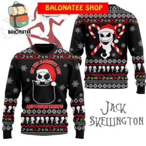 Jack Skellington On The Naughty List And I Regret Nothing Christmas Ugly Sweater