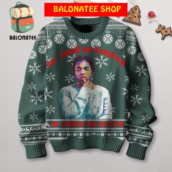 Kendrick Lamar On Donder And Blitzen Christmas Ugly Sweater