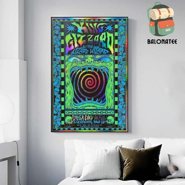 King Gizzard And The Lizard Wizard Event Rainbow Edition Poster At The Regency Ballroom SF CA On November 6th 2024 Wall Decor Poster Canvas