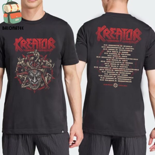 Kreator European Tour 2024 Pentagram Dates And Places List Merch Limited Two Sides Classic T-Shirt