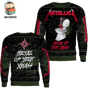 Metallica Metal Up Your Xmass – Knitted Gift For Family Ugly Christmas Holiday Sweater