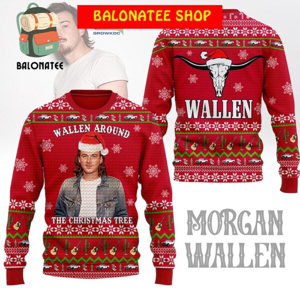 Morgan Wallen Around The Christmas Tree Ugly Sweater