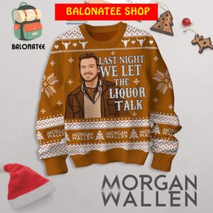 Morgan Wallen The Liquor Talk Christmas Ugly Sweater