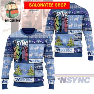 NSYNC Chris Kirkpatrick Justin Timberlake Joey Fatone Lance Bass JC Chasez Christmas Ugly Sweaters