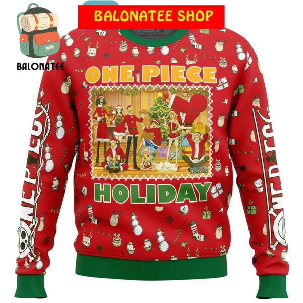 One Piece Happy Holidays Christmas Ugly Sweater 2024