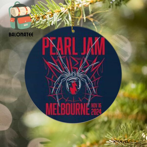 Pearl Jam Dark Matter World 2024 At Marvel Stadium Melbourne AU On November 16th 2024 Holiday Christmas Gift Ornament