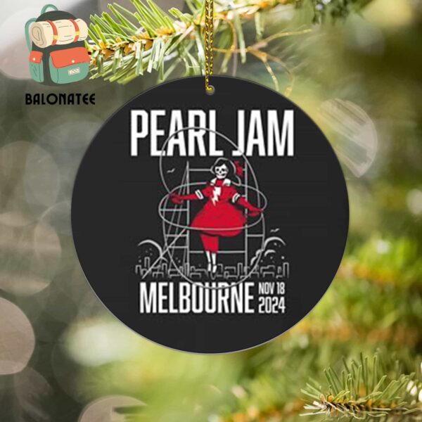 Pearl Jam Dark Matter World Tour 2024 At Marvel Stadium Melbourne On November 18th 2024 Holiday Christmas Gift Ornament